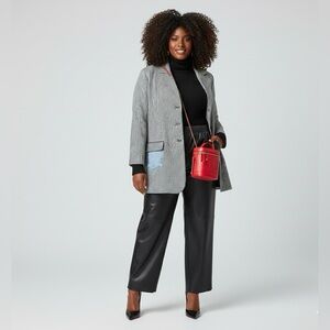 UPCYCLED VINTAGE CHECKERED BLAZER